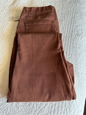 Lands’ End Stretch Jeggings | Size 12 Tall | Cinnamon / Burnt Sienna Brown